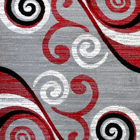 Flash Furniture Red 6' x 9' Distressed Abstract Area Rug OKR-RG1100-69-RD-GG